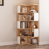 Living Room Bookshelf Corner Bookcase Corner Modern Cabinet Household Back Wall Corner Floor Objects