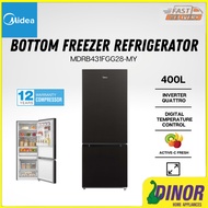 Midea 2 Door Refrigerator 400L Mount Freezer Refrigerator MDRB431FGG28-MY