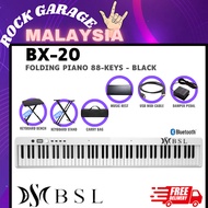 BSL BX-20 88 Keys Folding Piano Semi Weighted Keyboard With Bluetooth - White ( BX 20 / BX20 )
