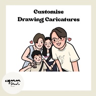 CUTE DRAWING ONLY RM4 FAMILY FRIENDS AND COUPLE PETS ALL DOABLE MAKE YOUR SPECIAL WALLPAPER OR SOFTC