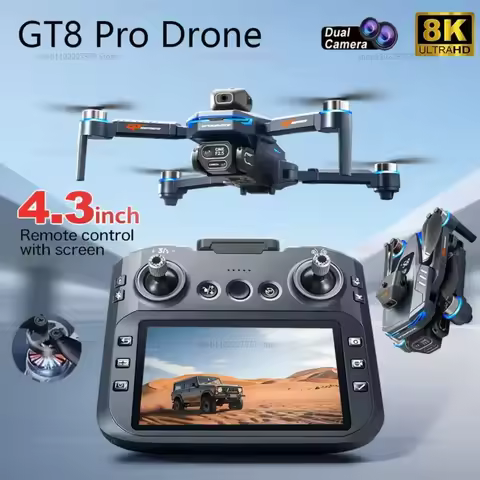 2025 New GT8 FPV Drones GPS 8K Professional HD 360° Dual Cameras 5G WIFI Brushless Motors Obstacle A