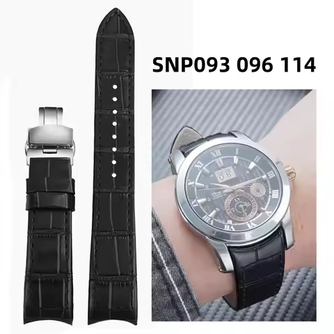 For Seiko Premier Series Strap SNP093 SNP096 SNP114 SNP115 SNP127 SNP023 025 036 7D56-0AA0 Curved En