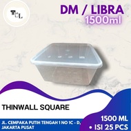 PROMO!!! THINWALL SQUARE DM/LIBRA 1500ML - 25PCS