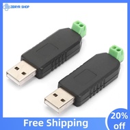 ZIDRYR SHOP 2PCS ขนาดเล็ก ตัวแปลง USB เป็น RS485 ปลั๊กแอนด์เพลย์ ดำ อะแดปเตอร์แปลง RS485 แบบพกพา โมด