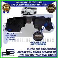 ✉ ◎ ☍ TPE CF Deep Dish Matting for Nissan NV350 2017 2018 2019 2020 2021 Model Floor Liner High Qua