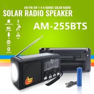 【hot sale】 kuku Radio 255 Bluetooth Rechargeable Solar AM/FM Radio with USB/SD/TF MP3 Player