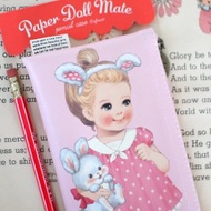 韓國【Afrocat】paper doll mate pencil case3〈Julie〉收納袋 可愛 復古娃娃 筆袋 鉛筆盒