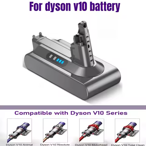 For Dyson V10 Battery V10 Animal Absolute Fluffy Cordless Vacuum Cleaner Replacement 25.2V 6000mAh-1