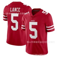 NFL Football Jersey 49ers Trey Lance 5 Red