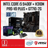 PWP Intel Core i5-9400F Processor +MSI H310M PRO-VD PLUS Motherboard Socket LGA1151+Gigabyte GT710-2