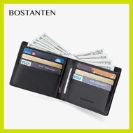 ━ ∼ ▣ ◧ BOSTANTEN Men's Wallet Lightweight and Simple PU Leather Wallet