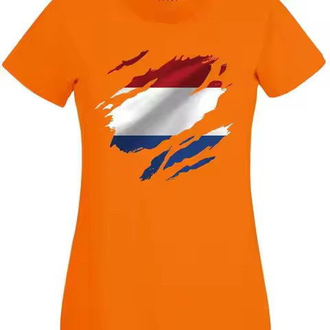 Torn Netherlands Flag Women's T-Shirt Holland Dutch Amsterdam Country