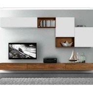 TV Cabinet 8ft with hanging cabinet