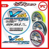 VIPER VX4 V-Braid X4 Braided Fishing Line Saltwater Freshwater Strong 4X PE