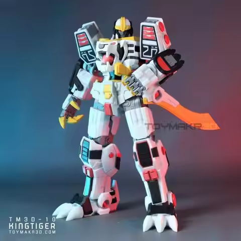3D Printed Power Rangers White Tiger Zord Assembly Mecha Model