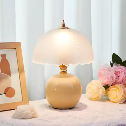 Nordic Modern ceramic Glass Bedroom Bedside Table Lamp Dining Room Table Lamp Children's Room Study 