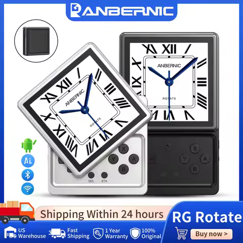 Anbernic RG Rotate Retro Handheld Game Console 3.5 inch IPS Screen Unisoc T618 Chip 3GB+32GB, 2000mA