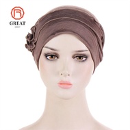 GREAT Women Hijab  Scarf Cap Softness Cancer Chemo Beanies Cap
