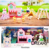 Sylvanian Families DREAMY BAY Cute Rabbit Doll Comes With A Warm House And Many Accessories Colorful