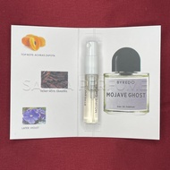 Byredo Mojave Ghost, 2014 2ML Perfume Sample Fragrance