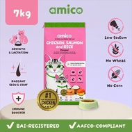 Amico Kitten and Mother Cat Food - Chicken, Salmon, and Rice - 7kg
