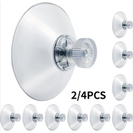 2/4PCS Strong PVC Suction Cup Hook with M4 Screw Rod M5 Plastic Nut Foot Pad Waterproof Fixing Acces