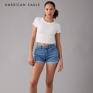 American Eagle Stretch Curvy Denim Mom Short กางเกง ยีนส์ ผู้หญิง ขาสั้น เคิร์ฟวี่ มัม (NWSS 033-7734-471)