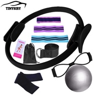 Yoga Fitness Set Body Training Fitness Bands 11pcs Yoga Fitness Kit with Pilates Ring Yoga Ball Glut