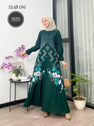 Gamis Twill 2024 terbaru Gamis twill Cap Gamis simple dan elegan