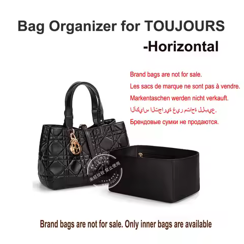 Stunning High Quality Bag Organizer for DIOR TOUJOURS Horizontal Version Acetate Satin Inner Storage