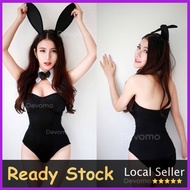 Devomo One Piece Plunge Naughty Playboy Bunny Clothes Slim Costume Sexy Mini Dress Fashion for Party