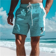 New Simple Surfer Hawaiian Beach Shorts Surfing 3D Print Men Casual Board Pants Oversized Surfing Sw