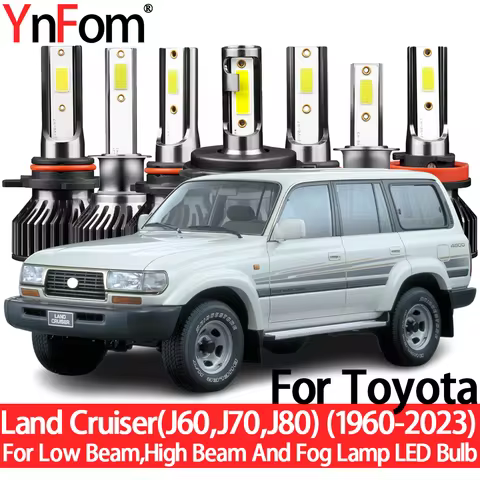 YnFom For Toyota Land Cruiser (J60,J70,J80) 1960-2023 Special LED Headlight Bulbs Kit For Low Beam,H