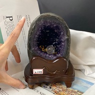 Two-Color Agate Prosperity Business/Contact Purification Magnetic Field Desk/Desk/Gift Improvement Efficiency ESPA+2.11kg Uruguay Amethyst Cave Crystal