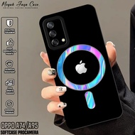 Softcase Oppo A74 / A95 4G - Case Oppo A95hp / A74 4G Magsafe Logo Motif - Silicone Oppo A95hp - Opp