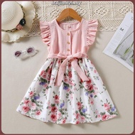 Dress Baby Girl 2-10 Tahun dress budak perempuan Girls floral sleeveless Princess Dresses  Gaun kana