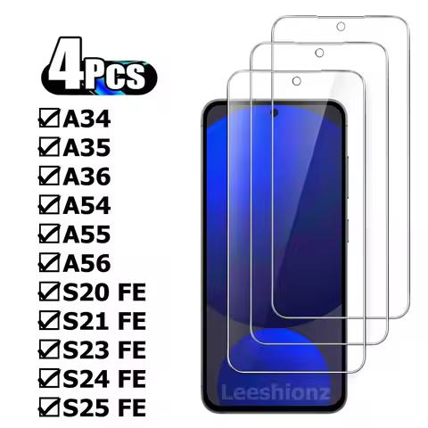 4pcs For Samsung Galaxy A34 A35 A36 A54 A55 A56 Screen Protector For Galaxy S25 FE S24 FE S23 FE S21
