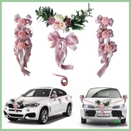 [ Wedding Car Decoration Kits Large Heart Flowers Plate &amp; 5m Ribbons &amp; 6 Bows