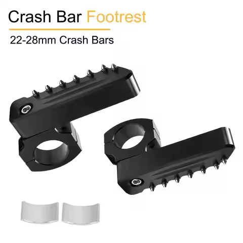 Highway Pegs 22-28mm Crash Bar Anti-Slip Rotatable Footpegs For Harley Pan America 1250 BMW R1200GS