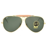 RayBan Sunglasses Fashion Casual Men and Women Aviator Shooter RB3138 Gold/Green