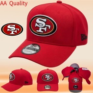 NFL San Francisco 49ERS Red Adjustable Hat with Letter Embroidery - New/Era Curved Brim Baseball Cap