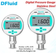 Digital Pressure Gauge Stainless Steel Meter LCD Display GAS Air N2 H2 O2 Ar CO2 Water 0.6 1.6 2.5 1
