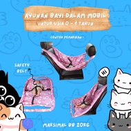 Baby swing inside the car with belt for newborns up to 1 year