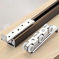 Soft Close Pocket Door Track Kit, Commercial 24" 48'' 60'' 72'' Top Mount Sliding Doors Track Hardwa