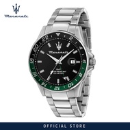 【2 Years Warranty】 Maserati Sfida 44mm Black Dial Mens Quartz นาฬิกาข้อมือ R8853140005 With Luminous