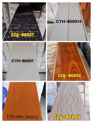 plafon pvc motif coklat kayu jati