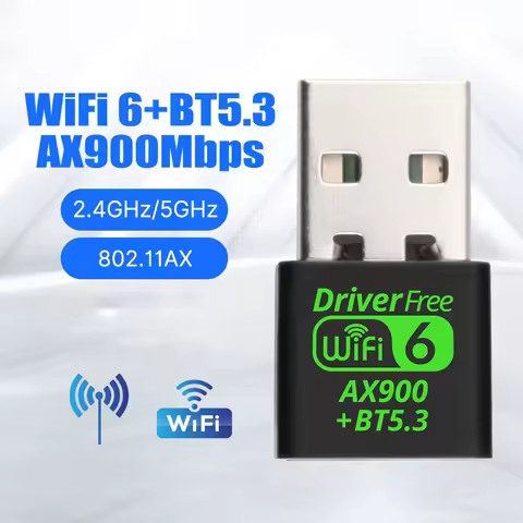 AX900 USB WiFi 6 Bluetooth 5.3 Adapter 2in1 Dongle Dual Band 2.4G&5GHz USB WiFi Network Wireless Wla