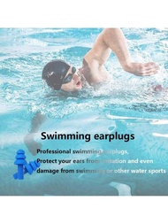 [1個]睡眠降噪耳塞，可重複使用的耳塞- 超柔軟矽膠耳塞，適用於睡眠，游泳，打鼾，音樂會，工作，嘈雜的地方，研究必備，套裝，（盒裝-隨機顏色）
