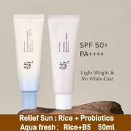[boj]Relief Sun : Rice + Probiotics/ Aqua fresh：Rice+B5 SPF50+ PA++++ 50ml Face Sunscreen for Sun Pr