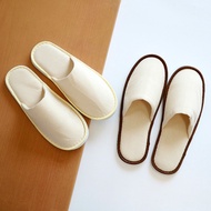 🔥Disposable shoes Homestay Hotel Slippers Five-Star Non-Disposable Thickened Cotton Linen Slippers Home Indoor Wooden Fl